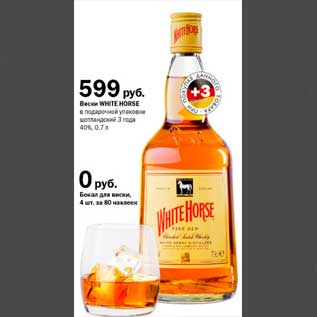 Магазин: Перекрёсток, Скидка: виски White Horse